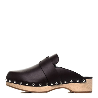 Hermes Calfskin Calya Mules 37 Cafe 1 of 8