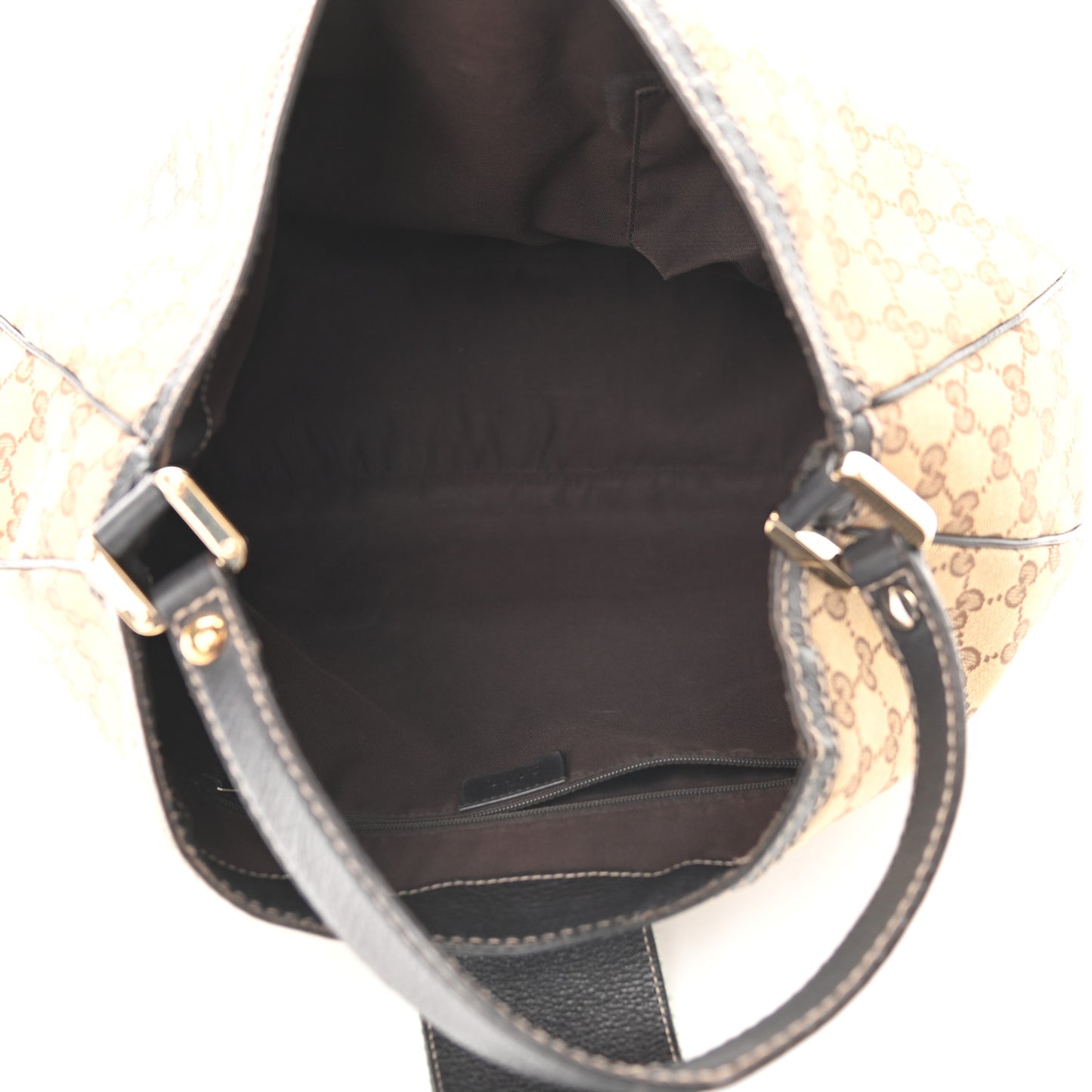 Monogram Large New Ladies Web Hobo Dark Brown