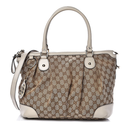Gucci Monogram Large Sukey Top Handle Tote Off White 1 of 16