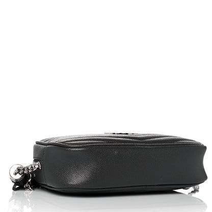 Saint Laurent Grain De Poudre Matelasse Monogram Mini Lou Camera Bag Asphalt 3 of 8