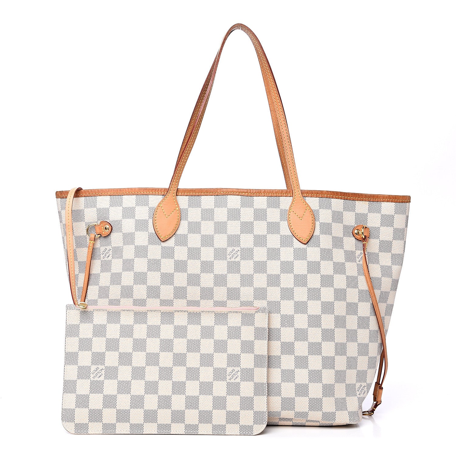 Louis Vuitton Damier Azur Neo Neverfull MM Rose Ballerine 1 of 15