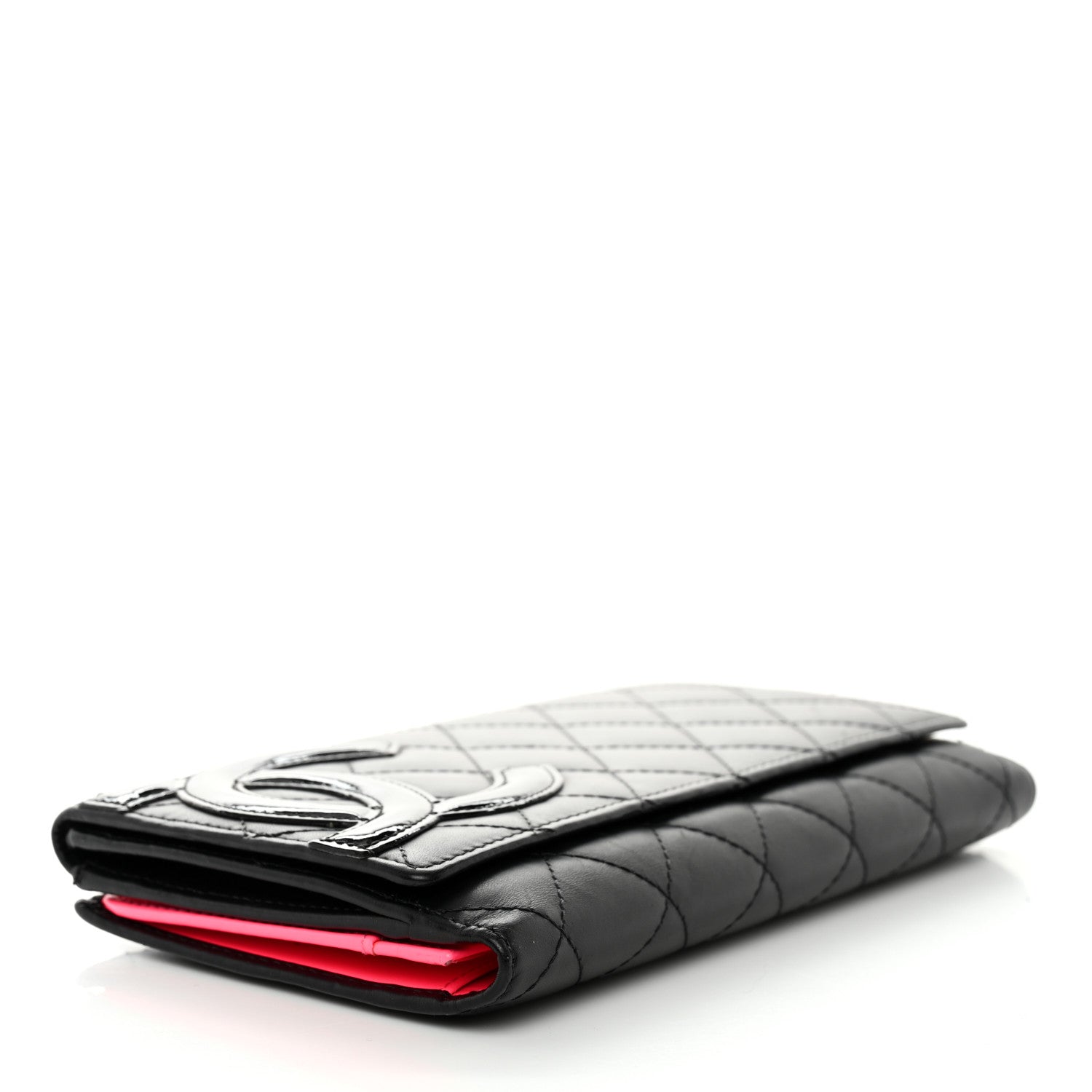 Chanel Calfskin Quilted Cambon Long Double Wallet Black 4 of 17