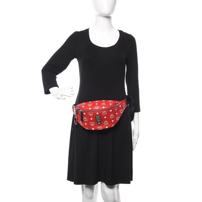 MCM Visetos Small Fursten Belt Bag Red 2 of 9