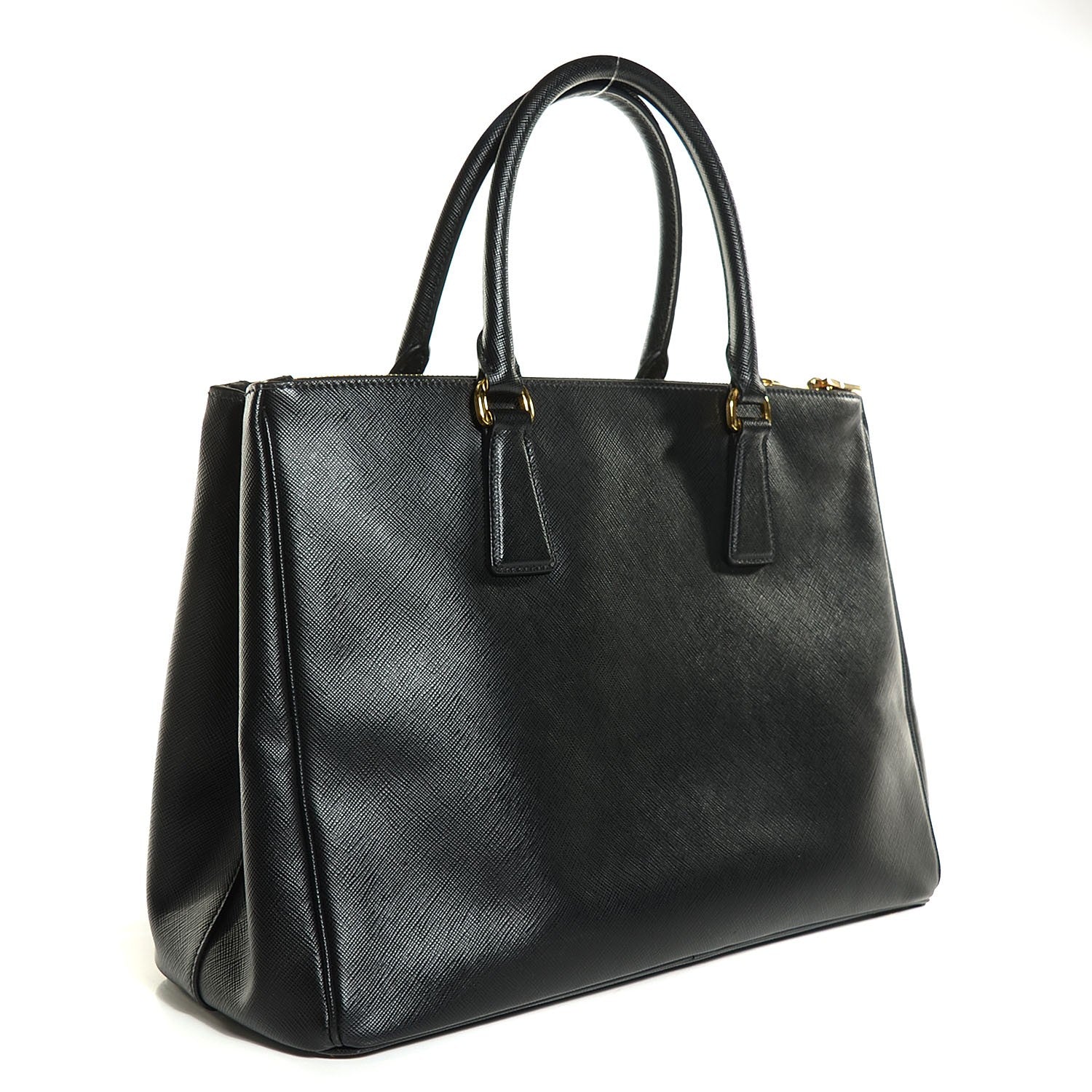 Prada Saffiano Lux Medium Double Zip Tote Nero Black 3 of 11