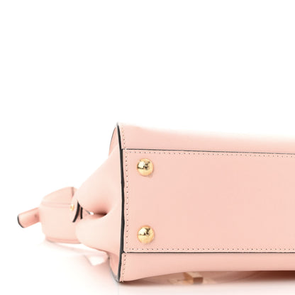 Fendi Vitello Seta Canvas FF Embroidered Mini Peekaboo Iconic Satchel Rosa Confetto 9 of 10
