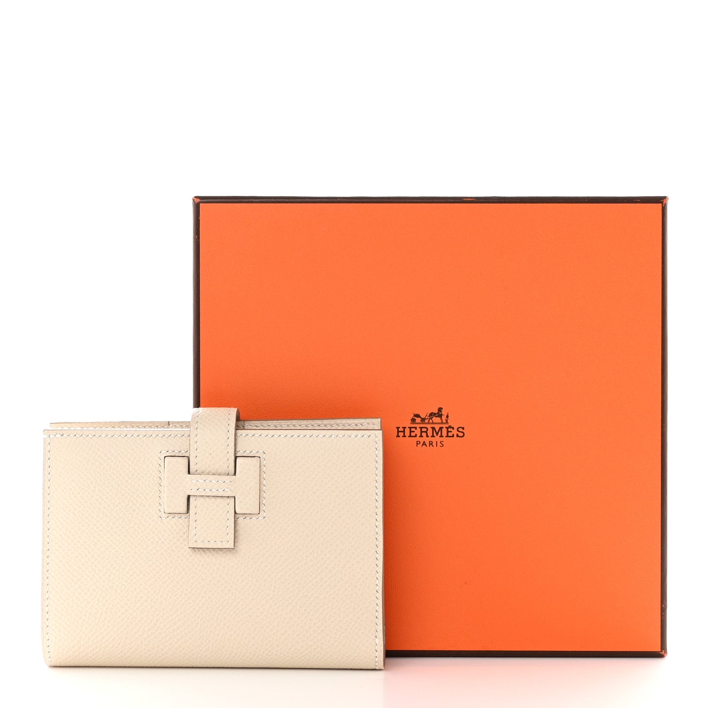 Epsom H Passant Compact Wallet Craie