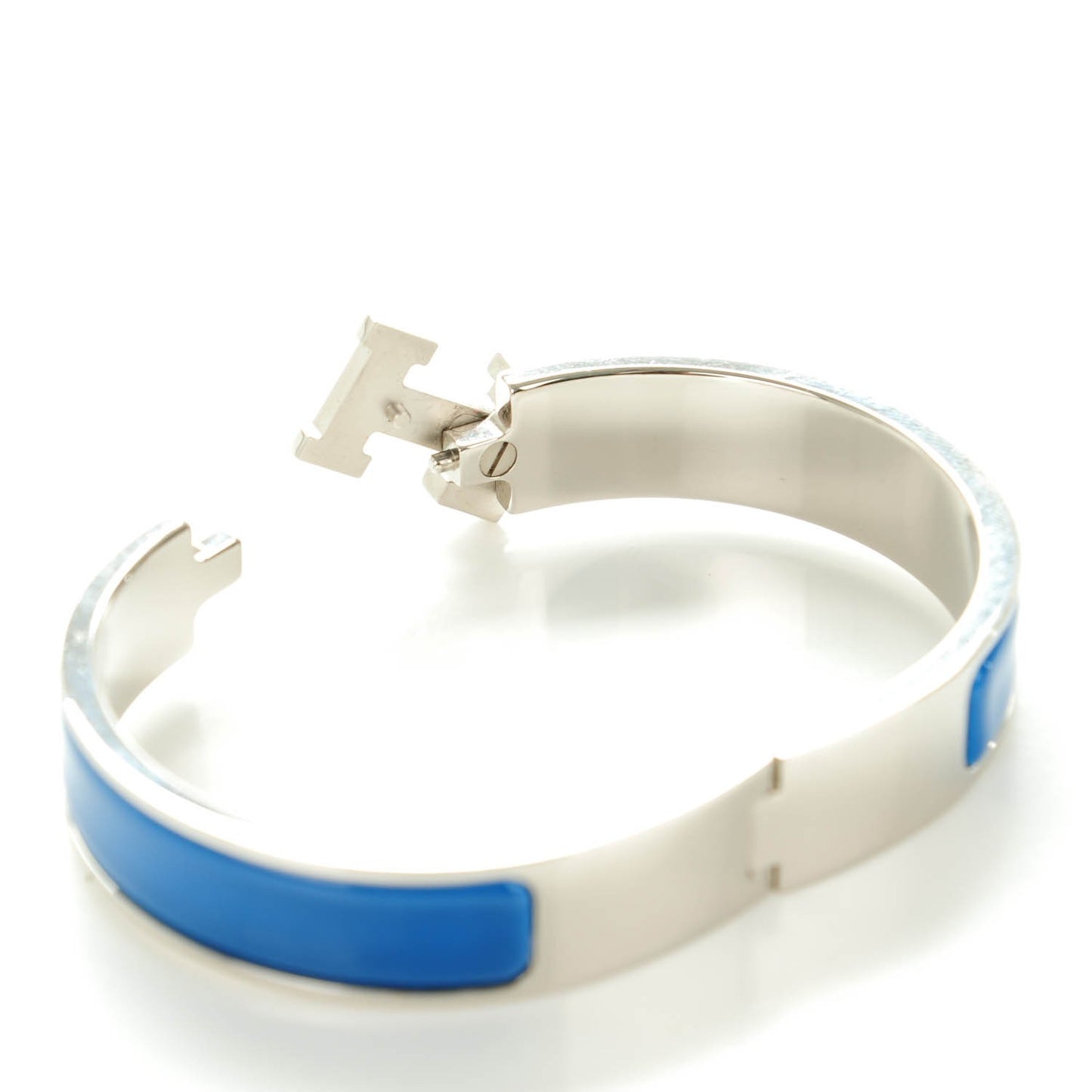 Narrow Enamel Clic Clac H Bracelet PM Bleu