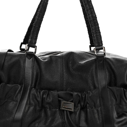 Burberry Calfskin Drawstring Tote Black 8 of 12