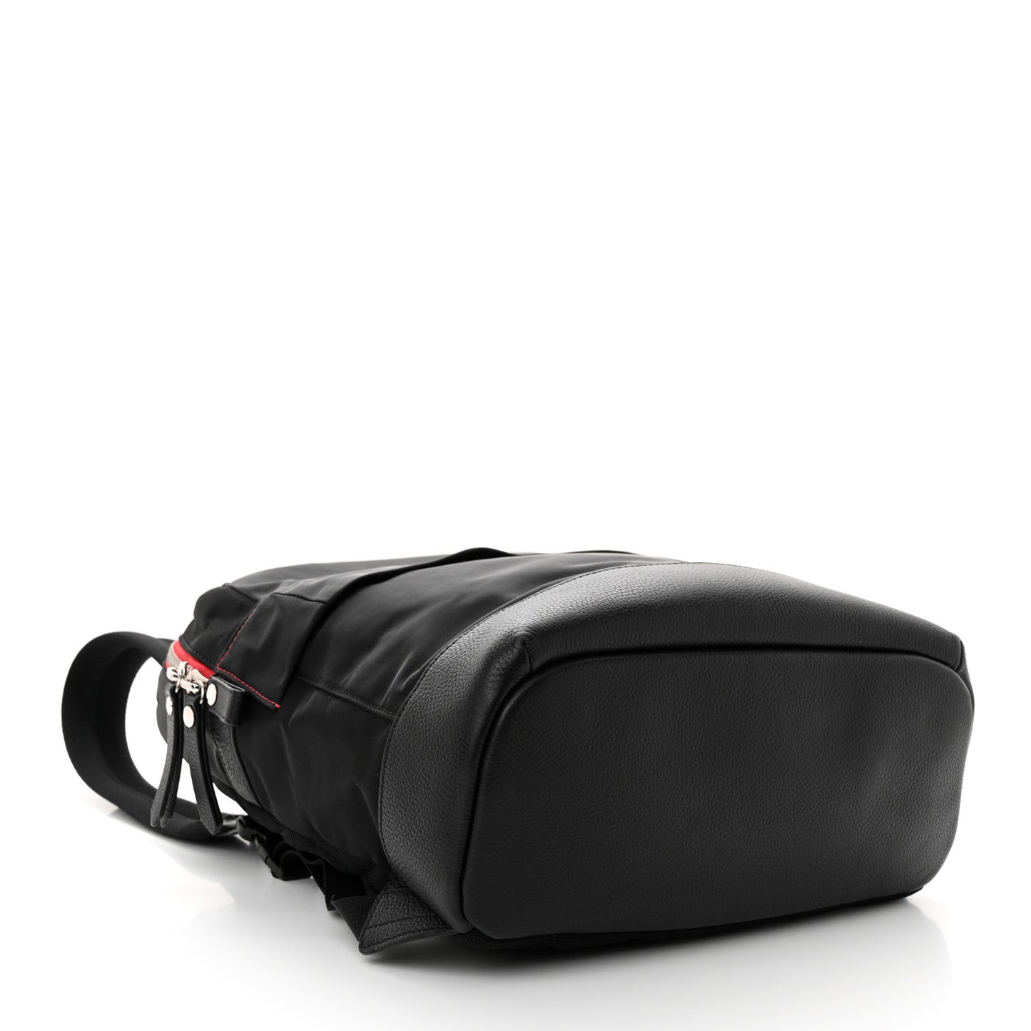 Nylon Medium Logo Backpack Black