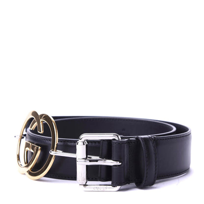 Gucci Calfskin Interlocking G Buckle Belt 80 32 Black 1 of 5
