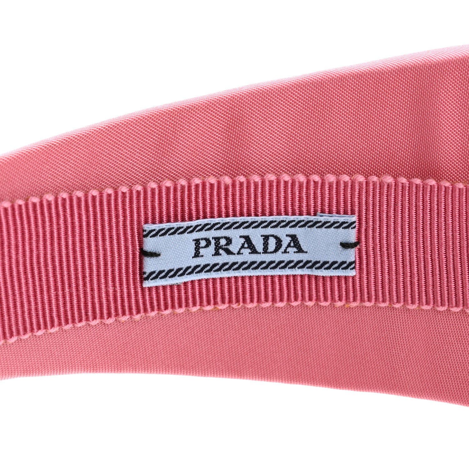 Prada Re-Nylon Triangle Logo Headband Begonia 4 of 5