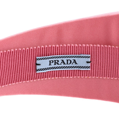 Prada Re-Nylon Triangle Logo Headband Begonia 4 of 5
