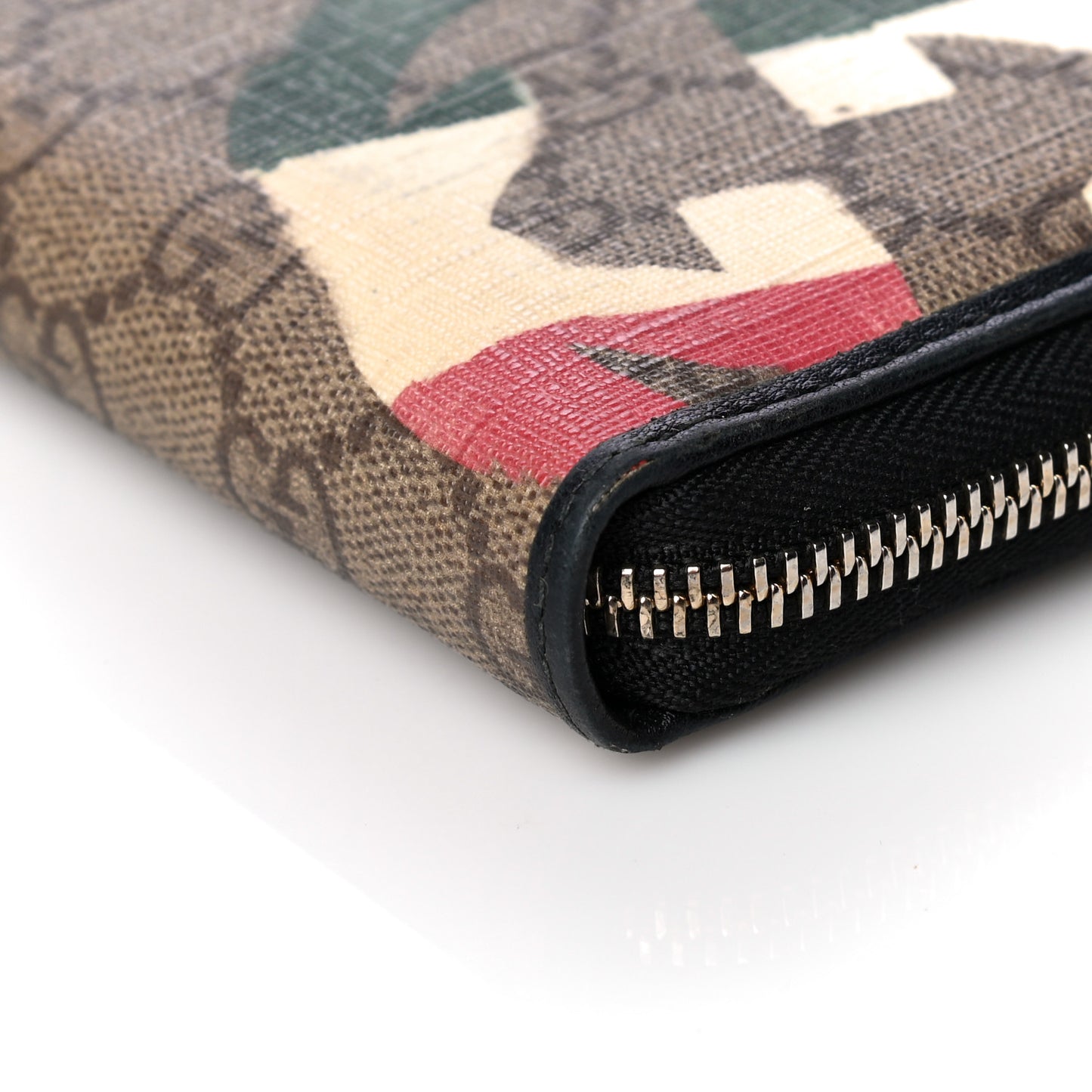 GG Plus Monogram Italy Flag Zip Around Wallet Green