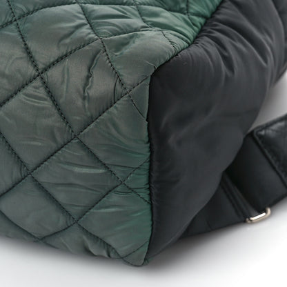 Chanel Nylon Quilted Coco Cocoon Backpack Khaki Black 9 of 9