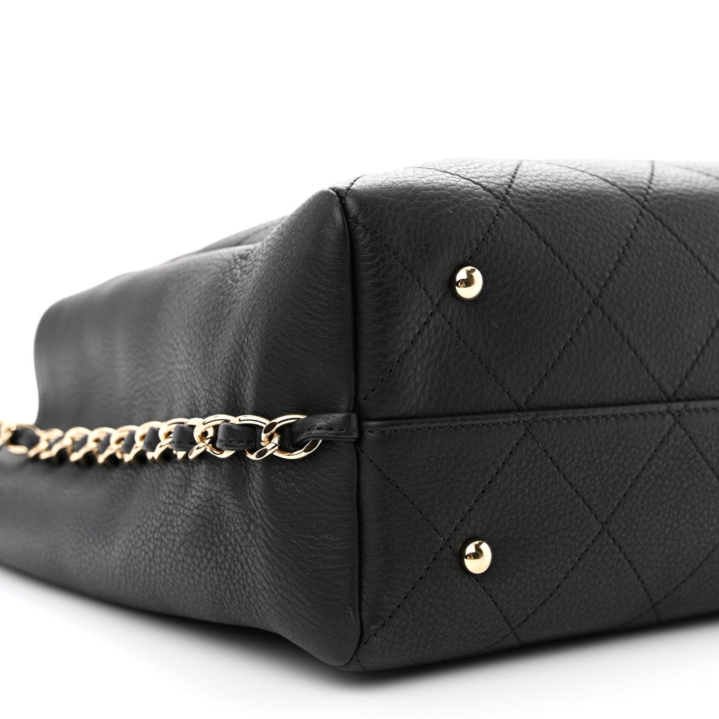 Bullskin Stitched Medium Shopping Bag Black