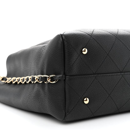 Chanel Bullskin Stitched Medium Shopping Bag Black 9 of 11