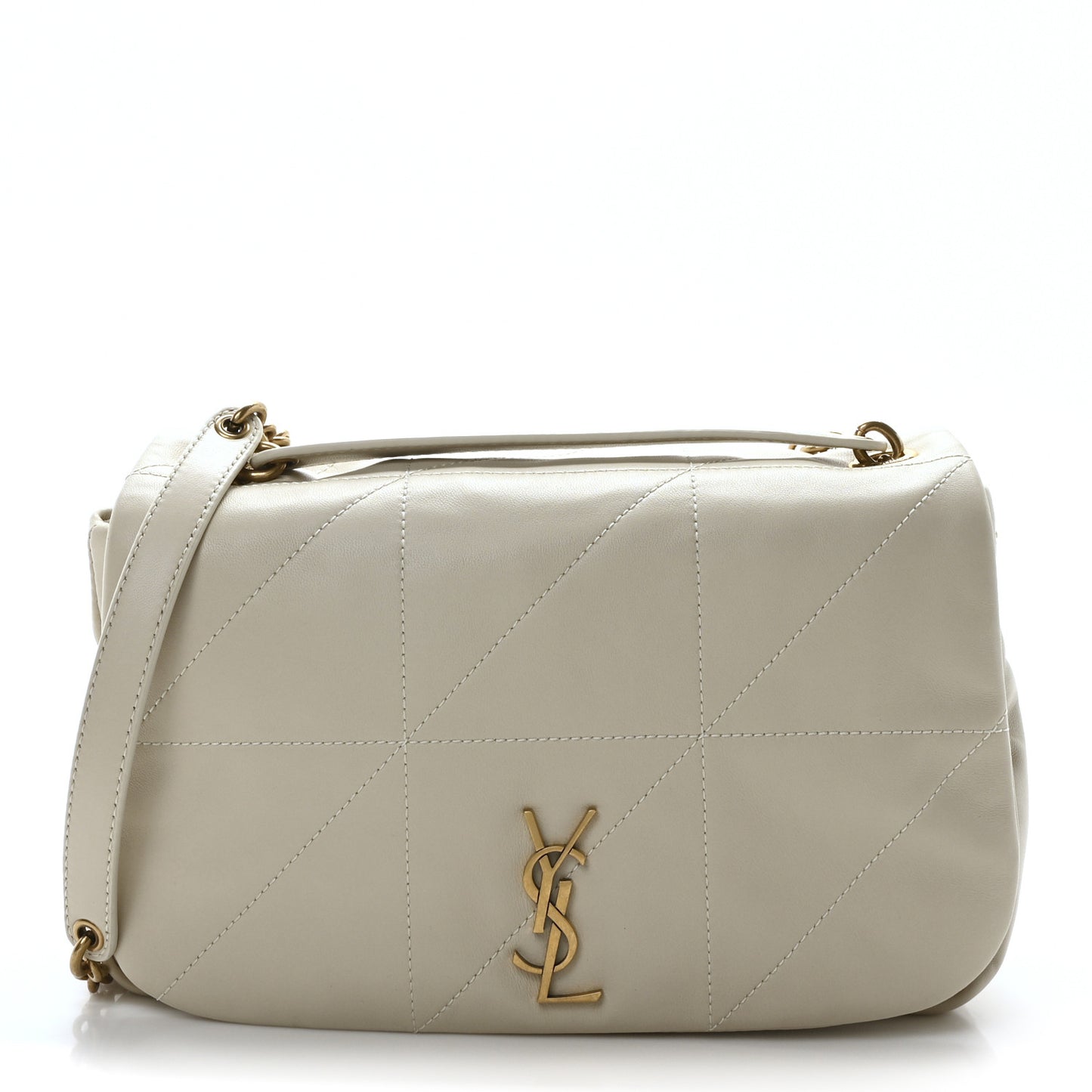 Lambskin Matelasse Monogram Small Jamie 4.3 Crema Soft