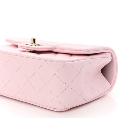 Chanel Lambskin Quilted Mini Top Handle Rectangular Flap Light Pink 10 of 10