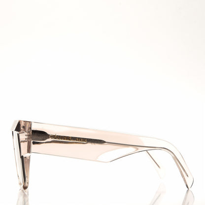 Celine Square Acetate Transparent Smoke Flat Sunglasses CL 40030F Pink 3 of 8