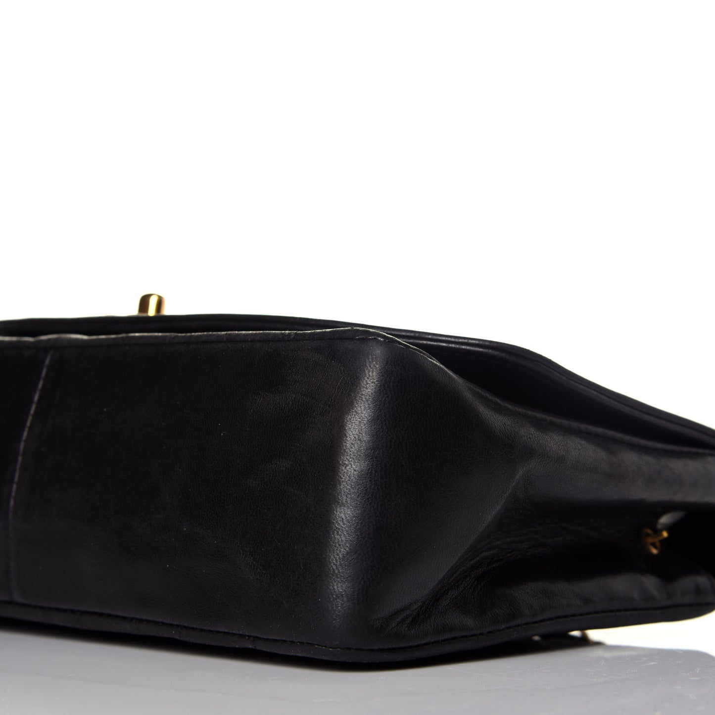 Lambskin Quilted Medium Single Flap Black
