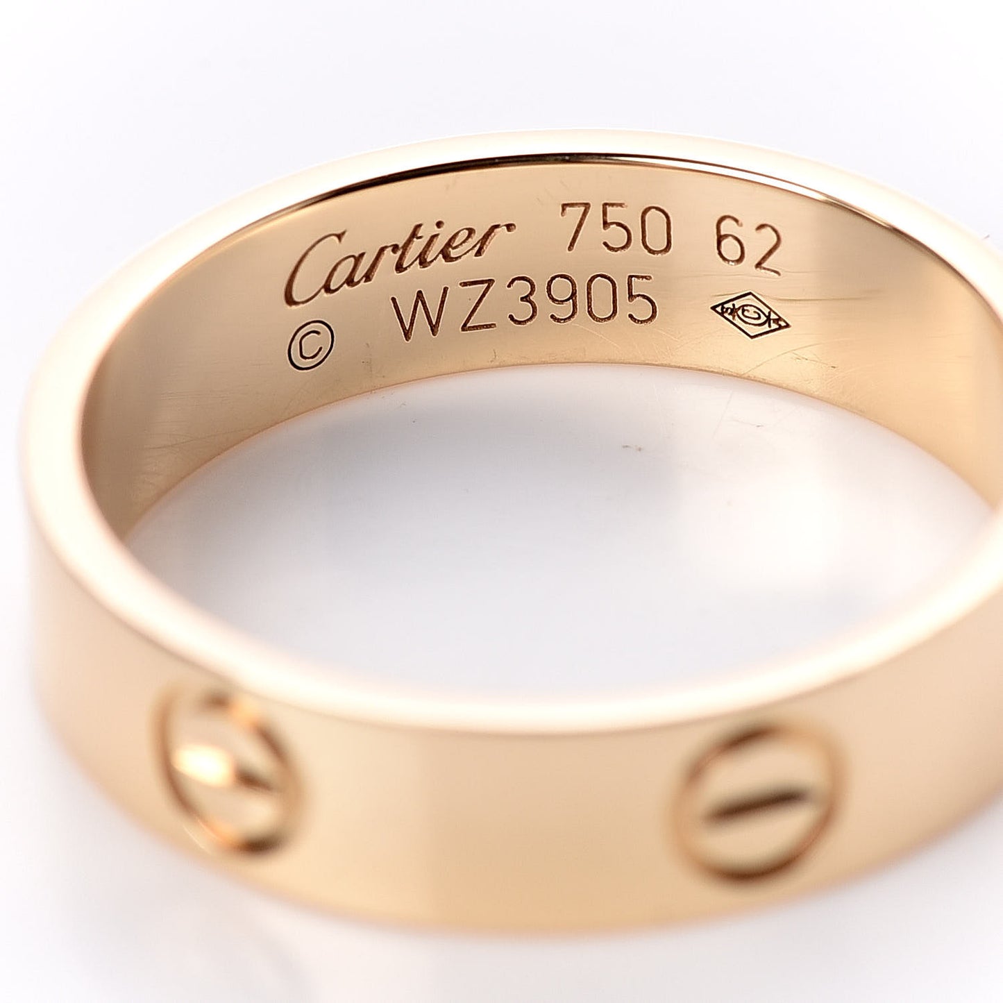 18K Yellow Gold 5.5mm LOVE Ring 62 10