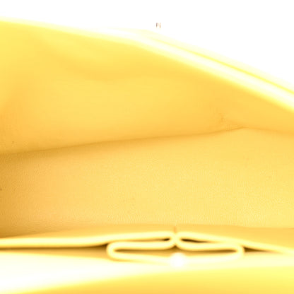 Chanel Caviar Quilted Medium Double Flap Light Yellow 4 of 12