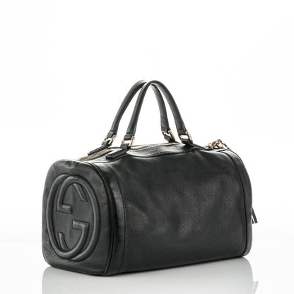 Gucci Pebbled Calfskin Medium Soho Boston Black 3 of 7
