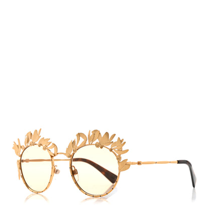 Chanel Round Pantos Sunglasses L-4732 Light Brown Gold 1 of 7