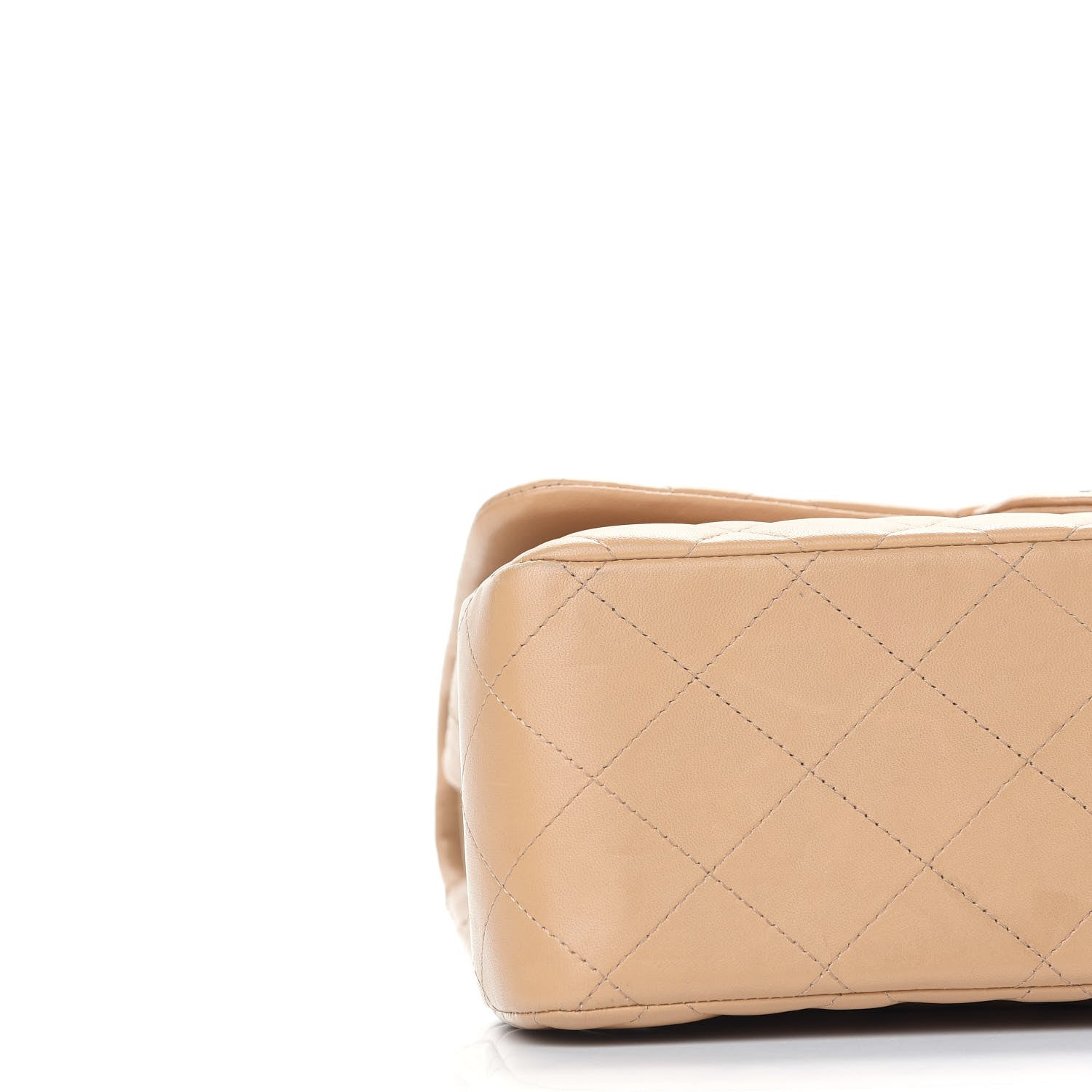 Chanel Lambskin Quilted Jumbo Double Flap Dark Beige 7 of 9