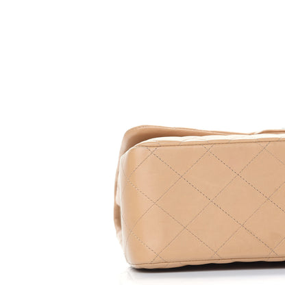 Chanel Lambskin Quilted Jumbo Double Flap Dark Beige 7 of 9