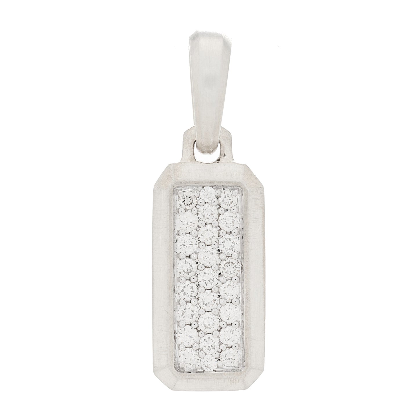 Sterling Silver Diamond Streamline Amulet Pendant