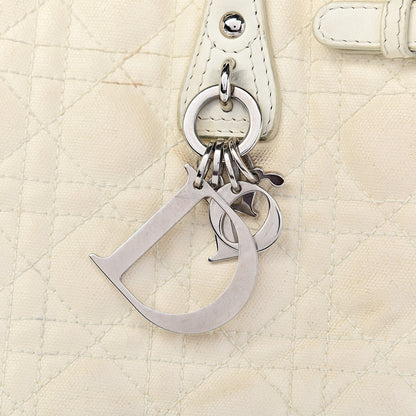 Christian Dior Coated Canvas Cannage Small Panarea Tote White 23 of 23