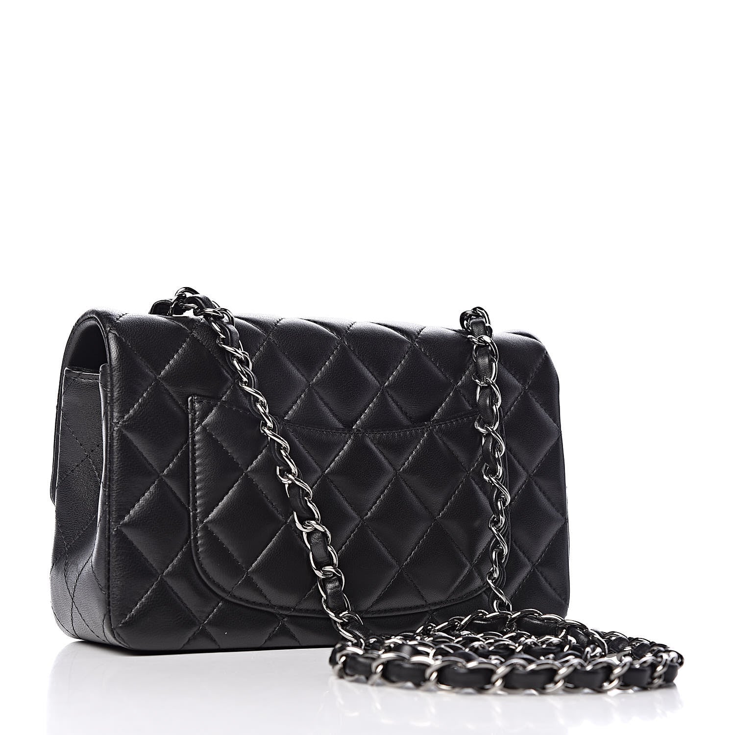 Chanel Lambskin Quilted Mini Rectangular Flap Black 3 of 10