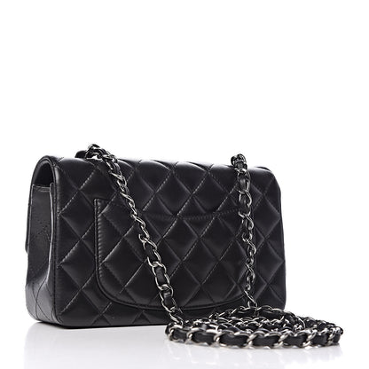 Chanel Lambskin Quilted Mini Rectangular Flap Black 3 of 10