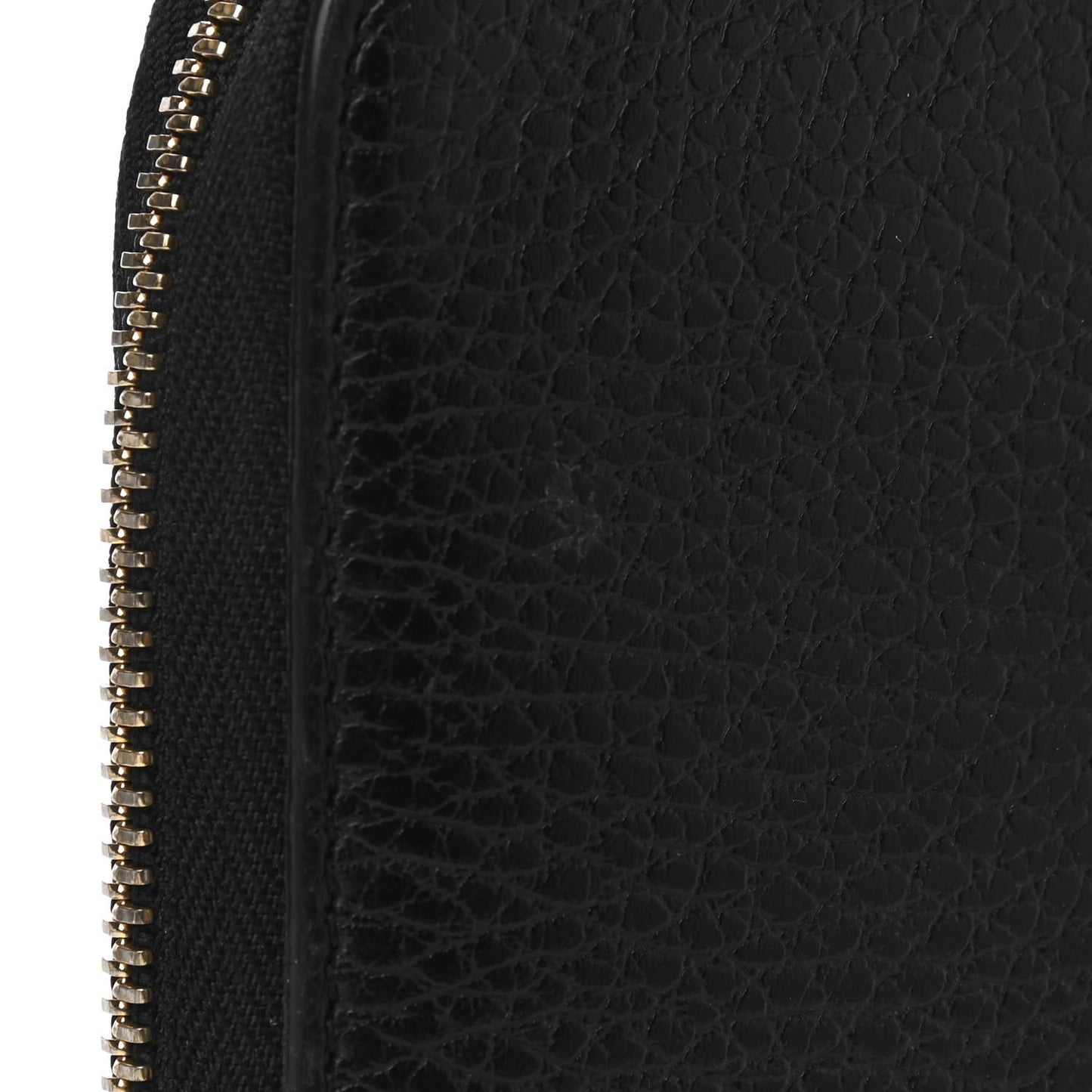 Dollar Calfskin GG Zip Around Wallet Black