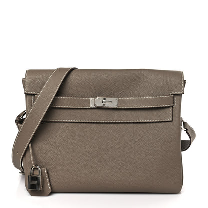 Hermes Togo Kelly Messenger Etoupe 1 of 9