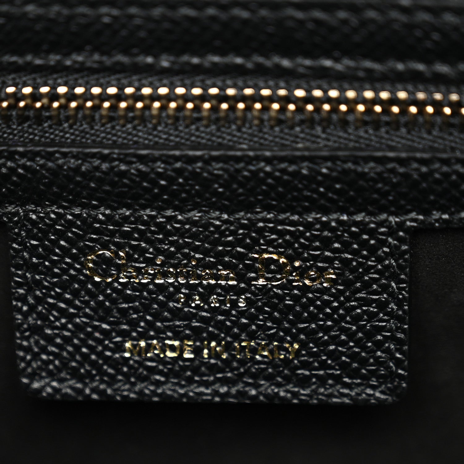 Christian Dior Grained Calfskin Saddle Bag With Strap Black 6 of 10