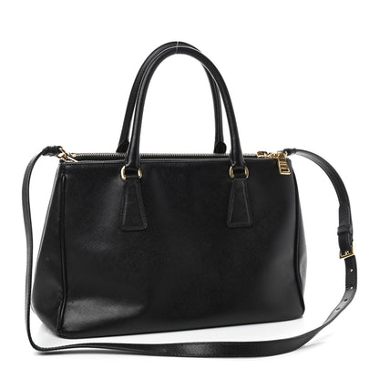 Prada Saffiano Small Galleria Double Zip Tote Black 3 of 10