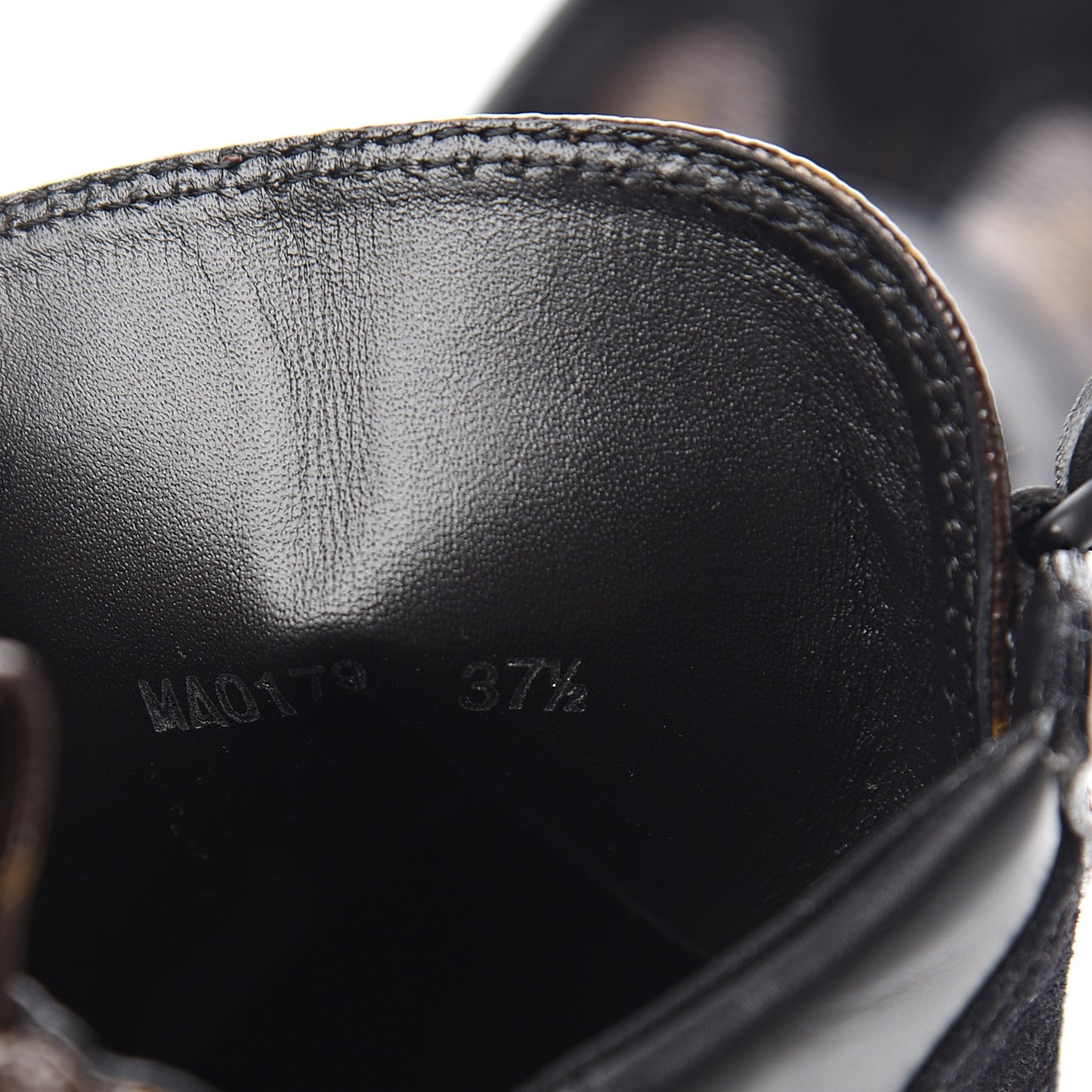 Suede Calfskin Monogram Laureate Platform Desert Boots 37.5 Black