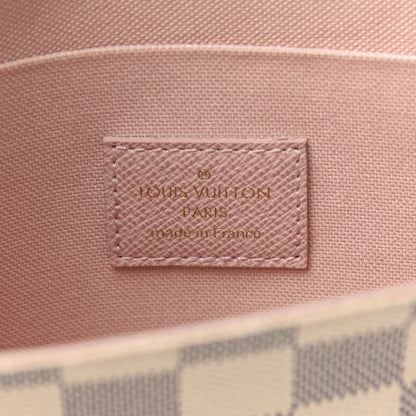 Louis Vuitton Damier Azur Pochette Felicie Chain Wallet Rose Ballerine 8 of 10
