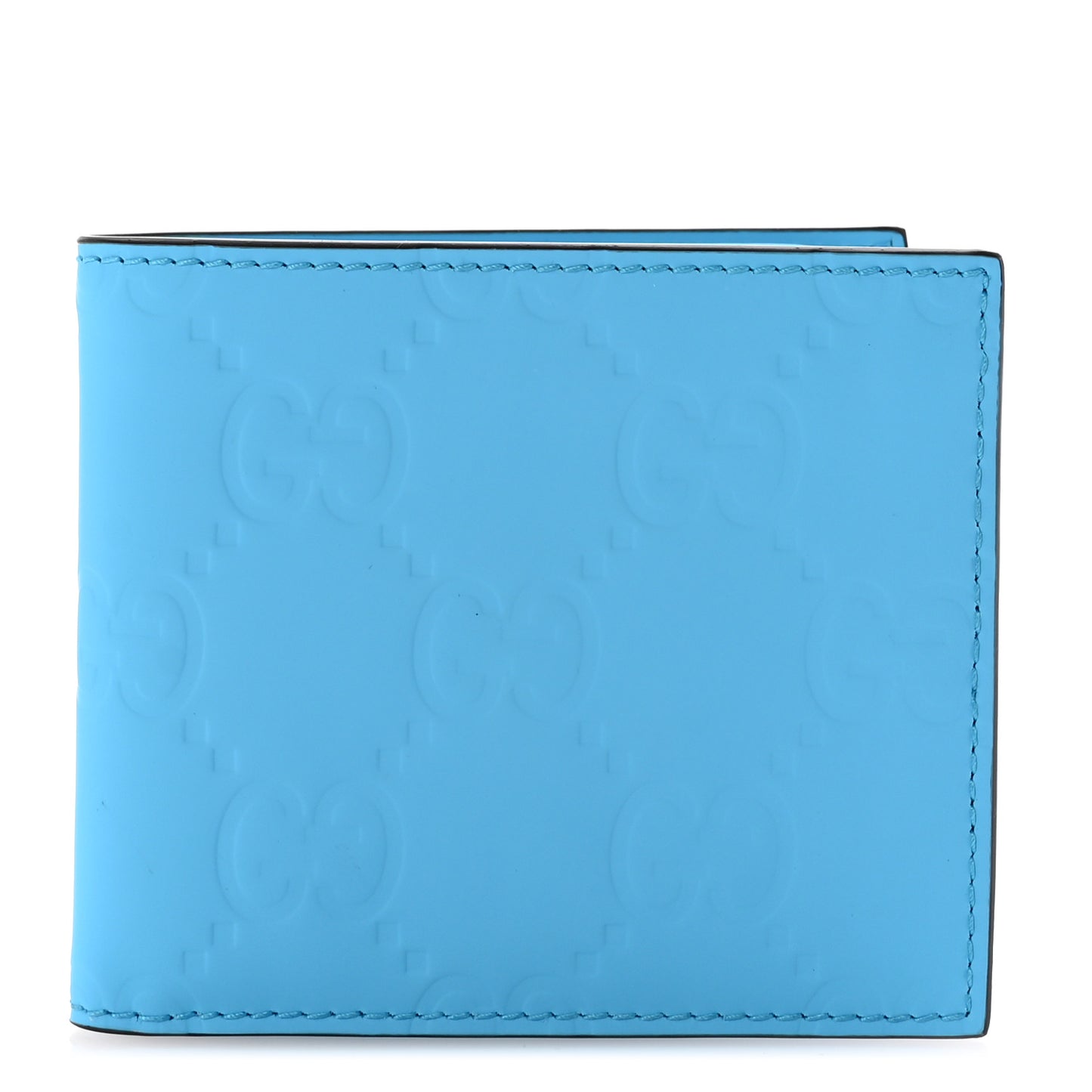 Rubber Effect GG Embossed Bi-Fold Wallet Bright Splash