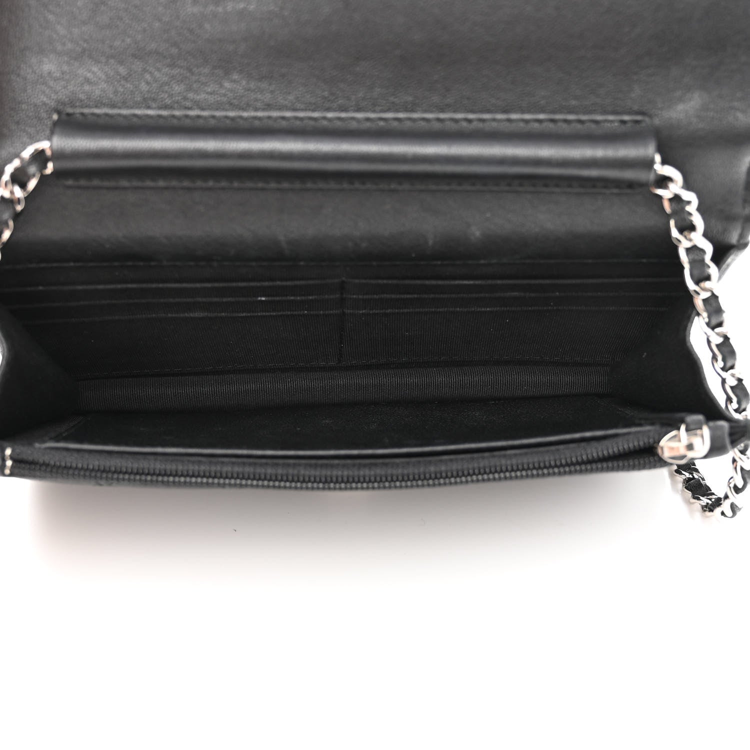 Chanel Lambskin Quilted CC Box Wallet On Chain WOC Black 5 of 13