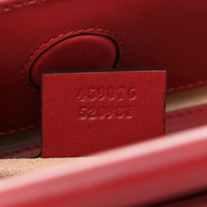 Gucci Nappa Bamboo Web Small Nymphaea Top Handle Bag Hibiscus Red 8 of 12