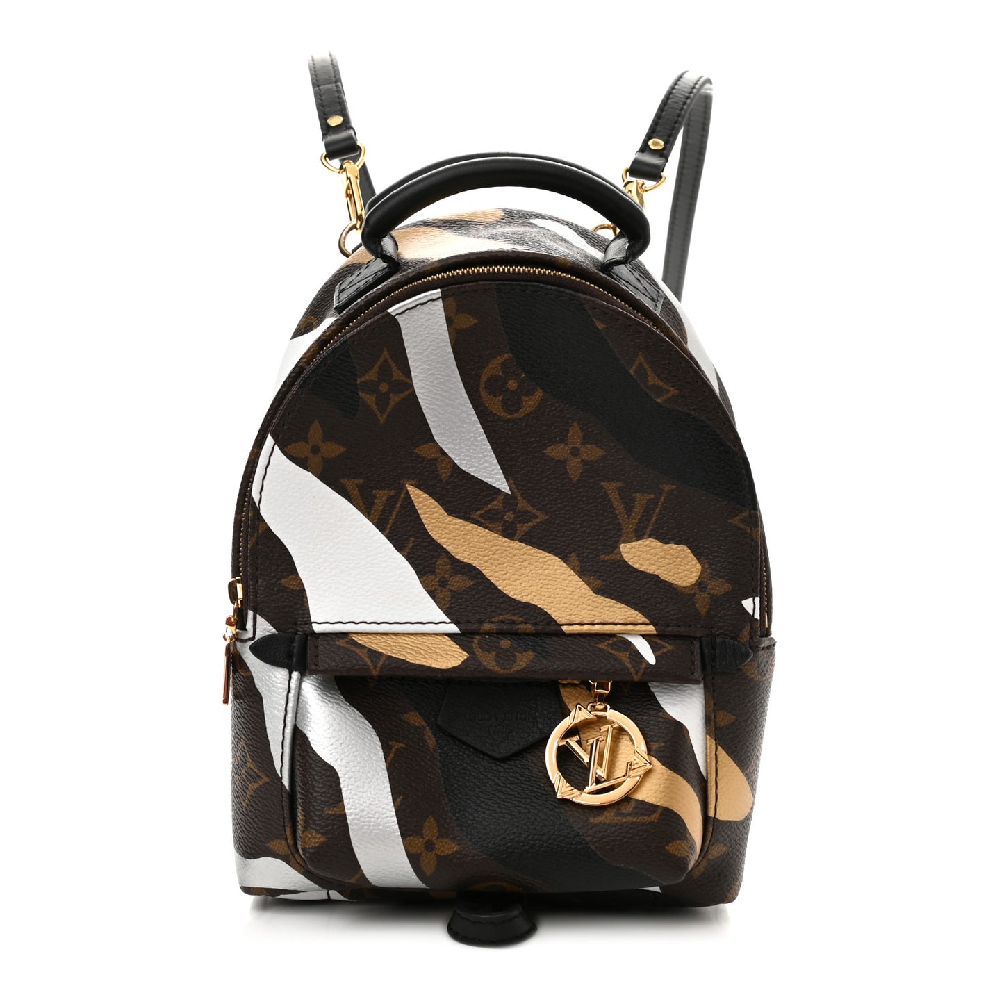 X LOL Monogram Palm Springs Backpack Mini Gold Silver