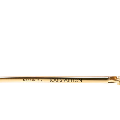 Louis Vuitton Metal Monogram LV Pilot Light Sunglasses Z1914U Gold Dark Gun 5 of 7