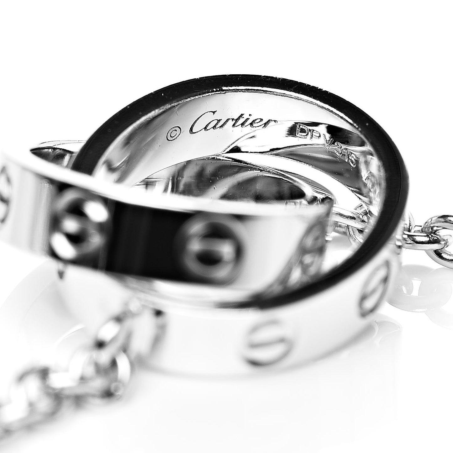 18K White Gold Interlocking LOVE Bracelet