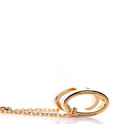 Hermes Lacquered Gold Pop H Pendant Necklace White 5 of 7