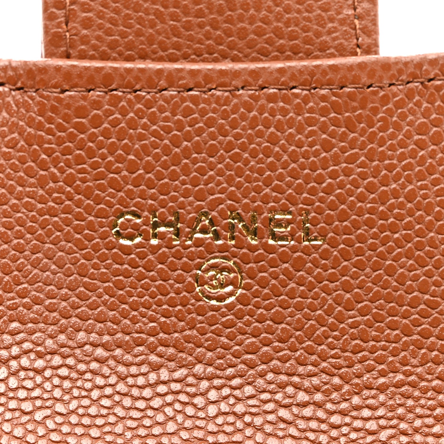 Chanel Caviar Quilted Flap Card Holder Wallet Light Brown 6 of 8
