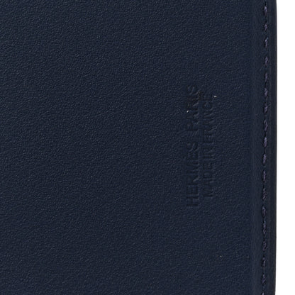 Hermes Swift Feutre Embroidered Stall Number MagSafe Card Holder Bleu Navy Multicolor 5 of 6
