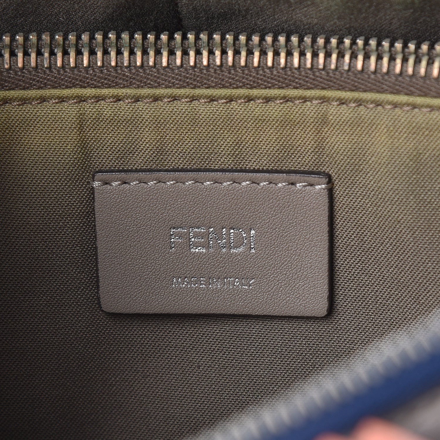 Fendi Vitello Dolce 4 Color Medium By The Way Boston Bag Grigio Polvere Emerald Multicolor 6 of 10